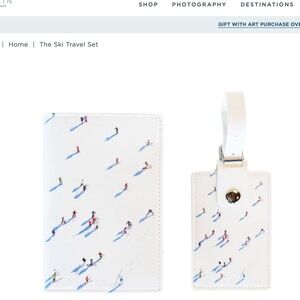 Gray Malin Ski Travel Set - Passport Case & Luggage Tag